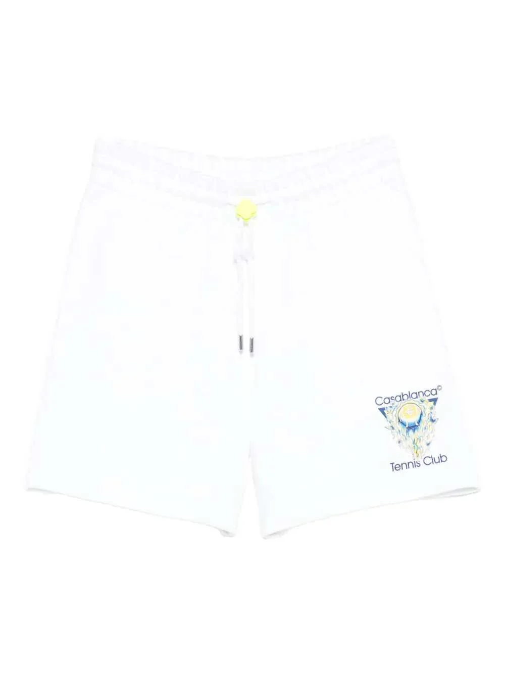 Casablanca Men Men`S White Cotton Loopback Shorts - 1