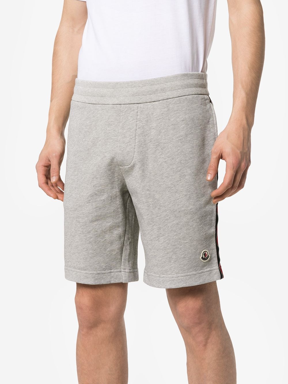 striped cotton track shorts - 3