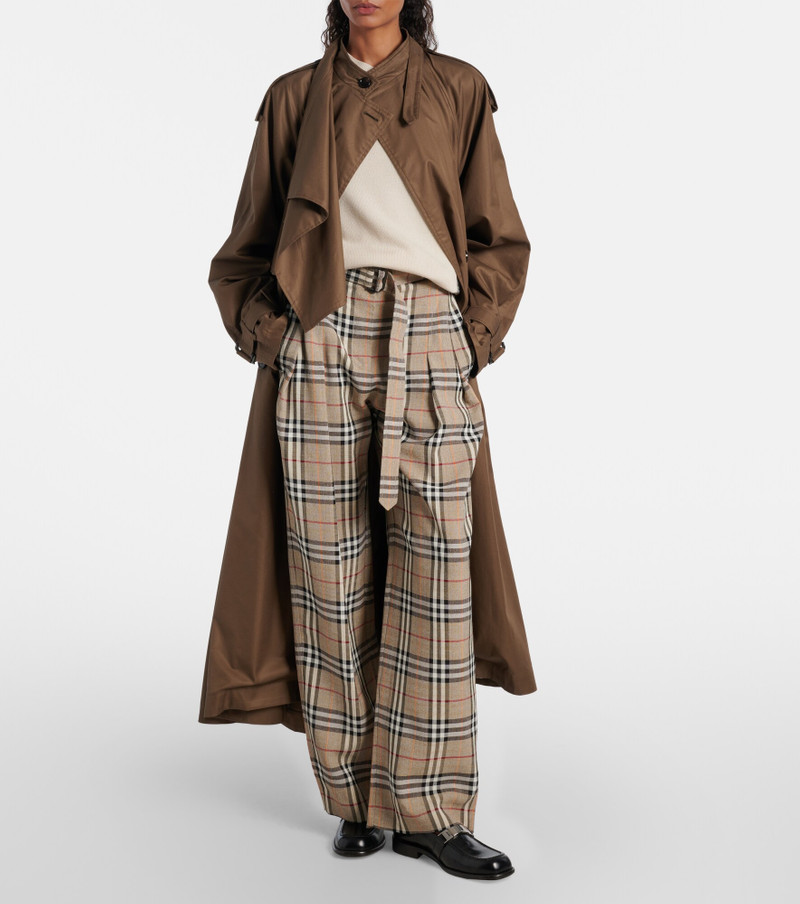 Burberry Burberry Check belted wide-leg pants outlook