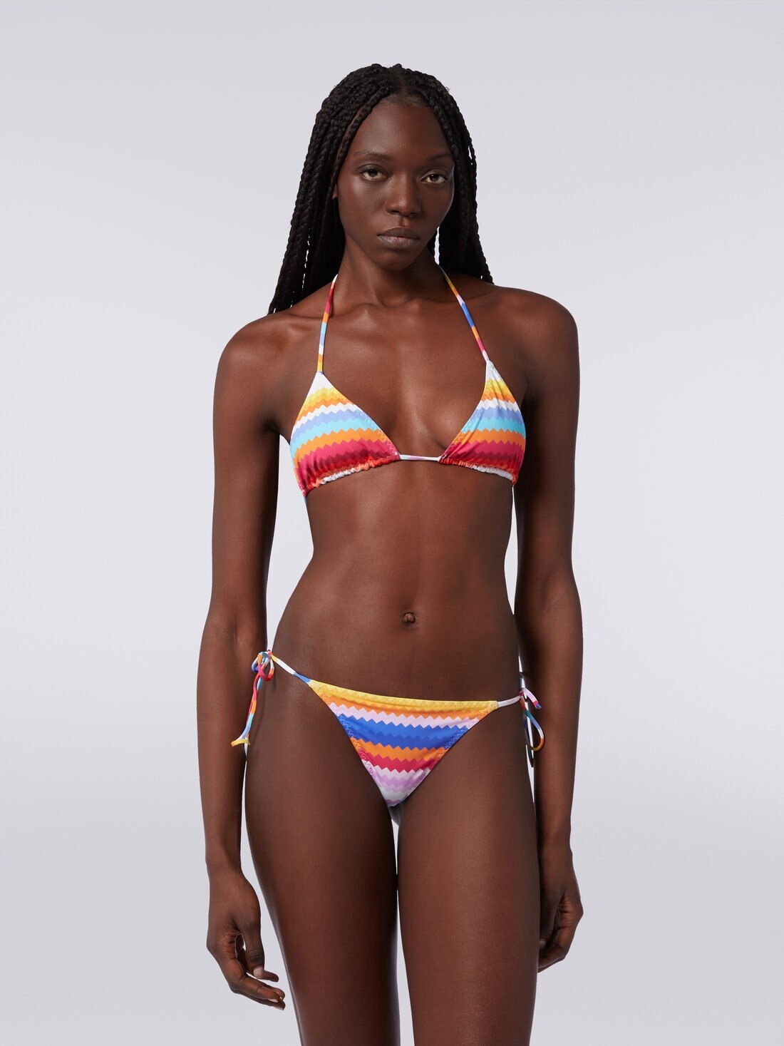 Bikini in zigzag print stretch nylon - 2