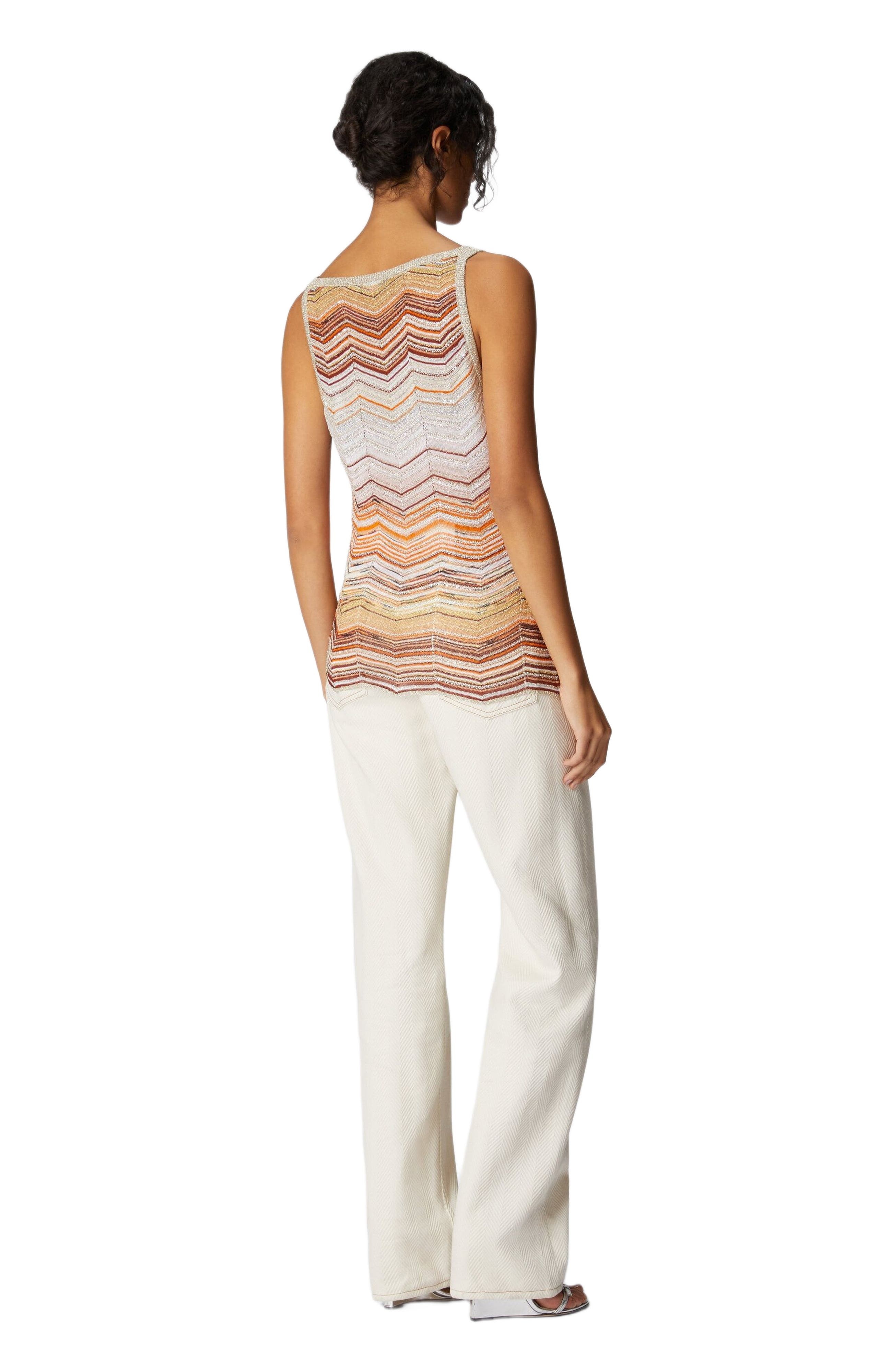 Missoni Chevron Lamé Tank Top With Sequins in Multicoloured at Nordstrom - 4