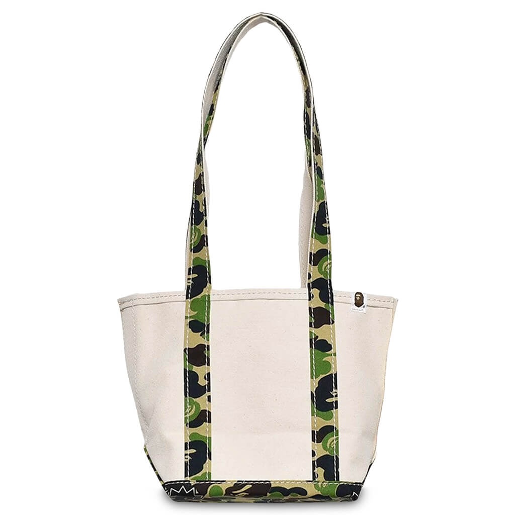 SAINT MICHAEL X A BATHING APE SMALL TOTE BAG - WHITE/CAMO - 1