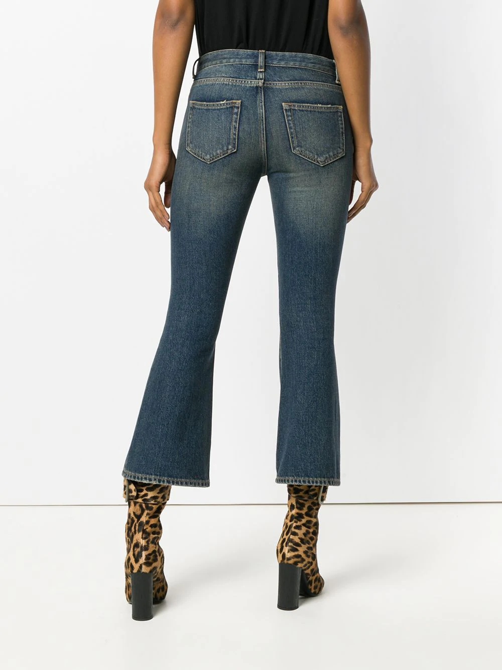 cropped bootcut jeans - 4