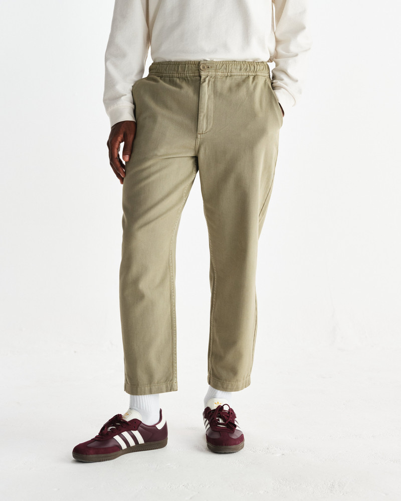 Wax London Kurt - Light Khaki Organic Cotton Trousers outlook