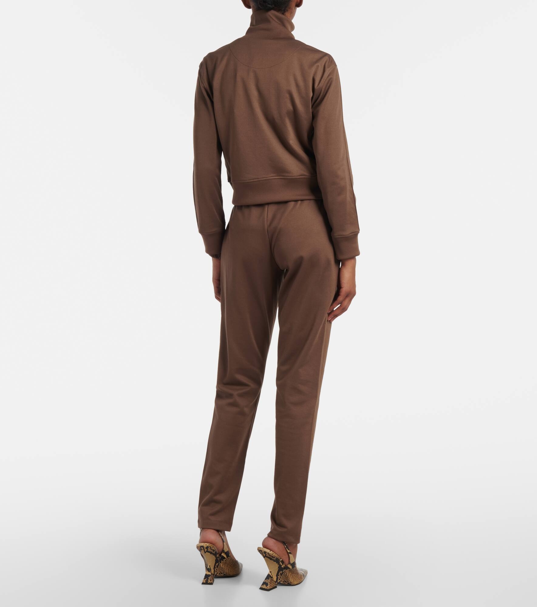 Zip-up cotton-blend fleece sweatshirt - 3