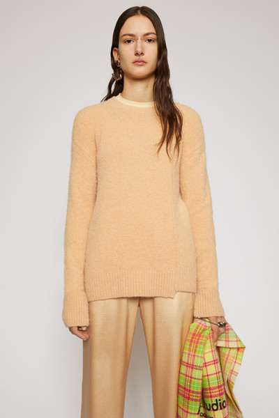 Acne Studios Asymmetric-hem sweater pale orange outlook