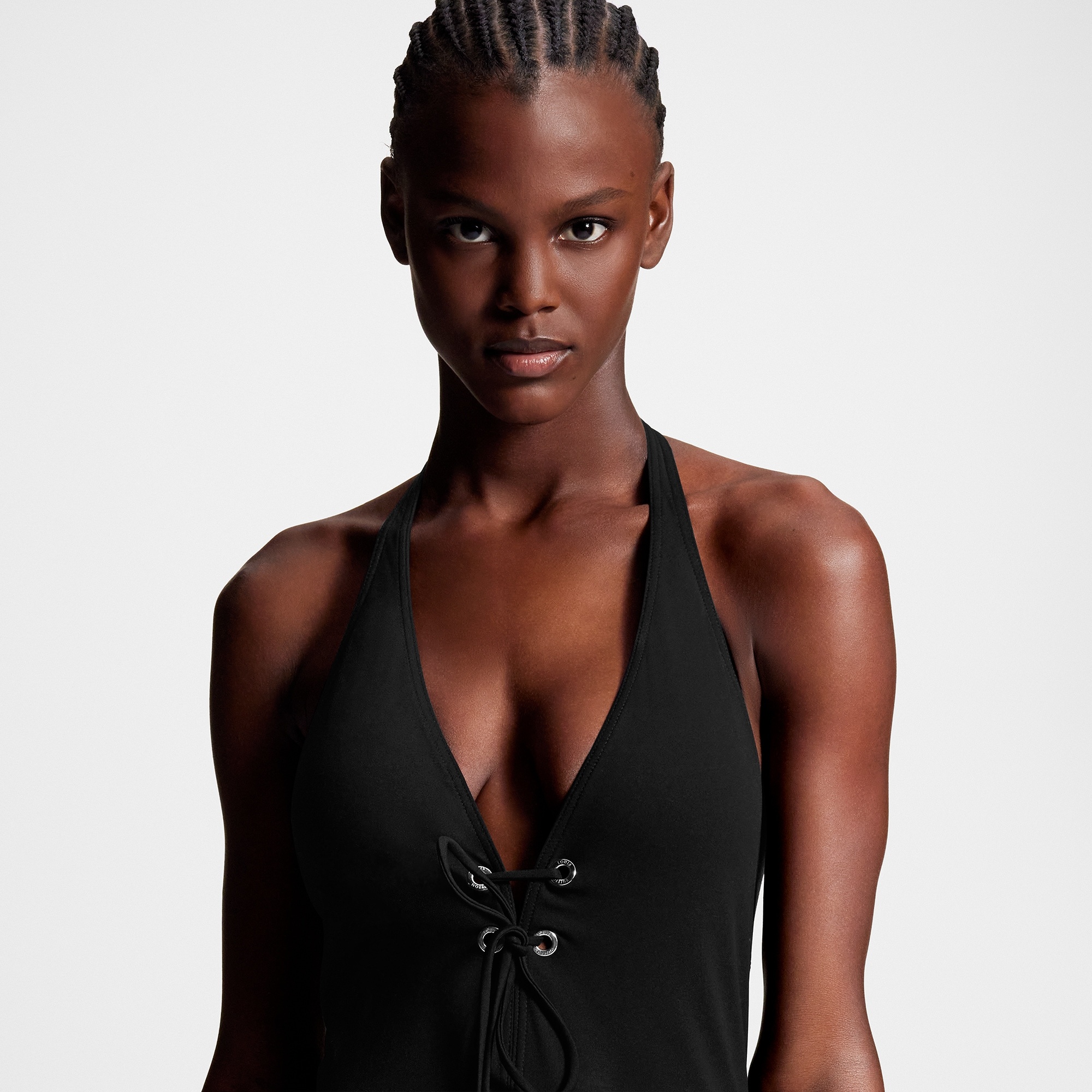 Lace Front One-Piece Swimsuit - 4