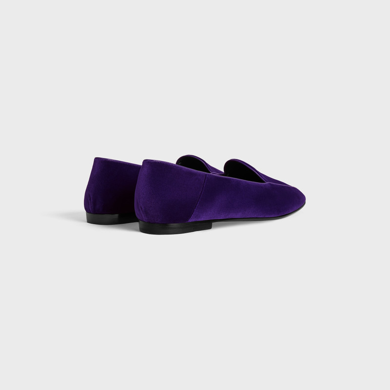 CELINE AURA LOAFER WITH TRIOMPHE IN Velvet outlook
