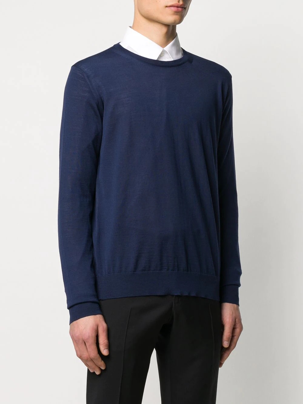 crew neck ribbed jumper - 3