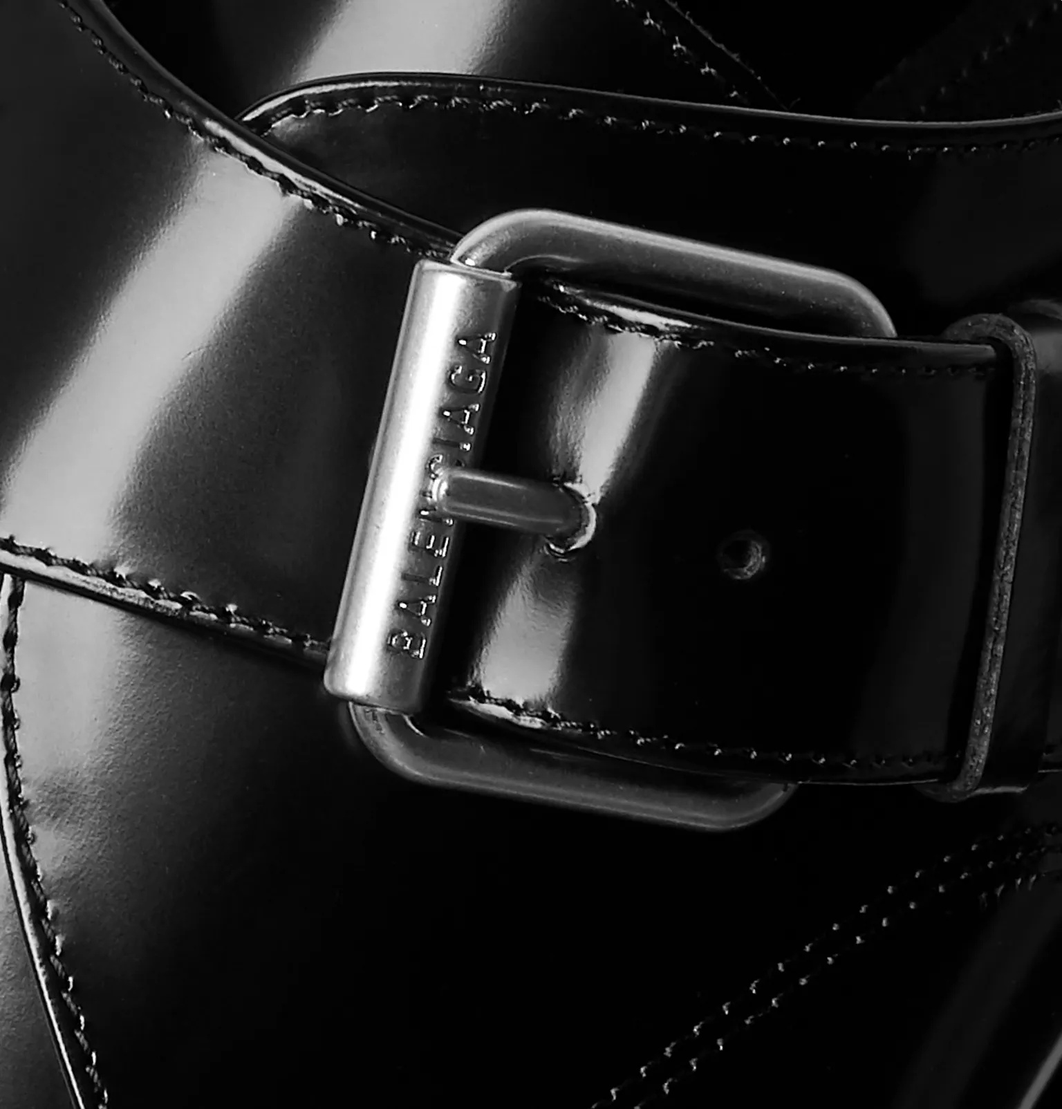 Patent-Leather Monk-Strap Shoes - 5