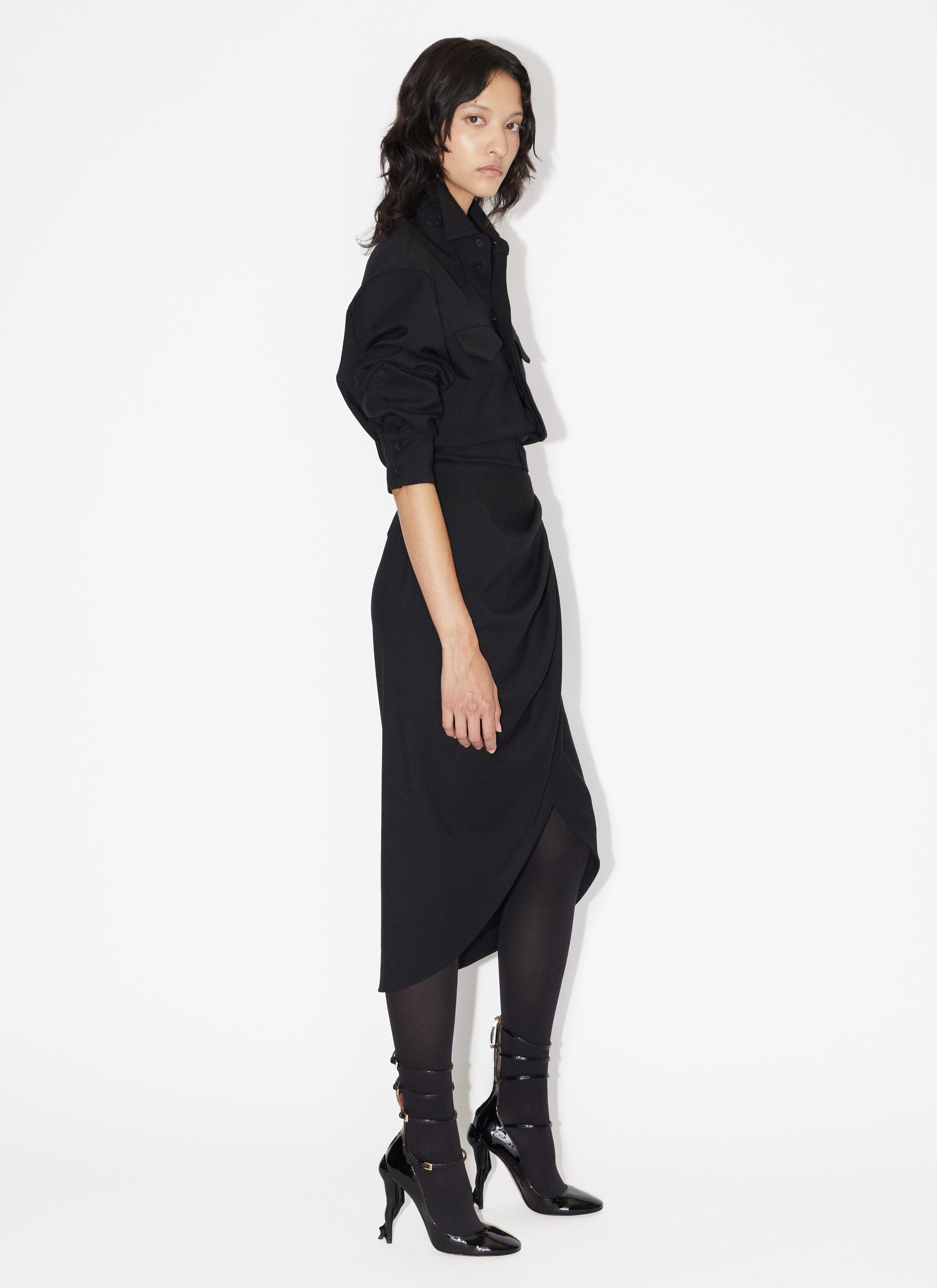 MIDI WRAP SKIRT - 4