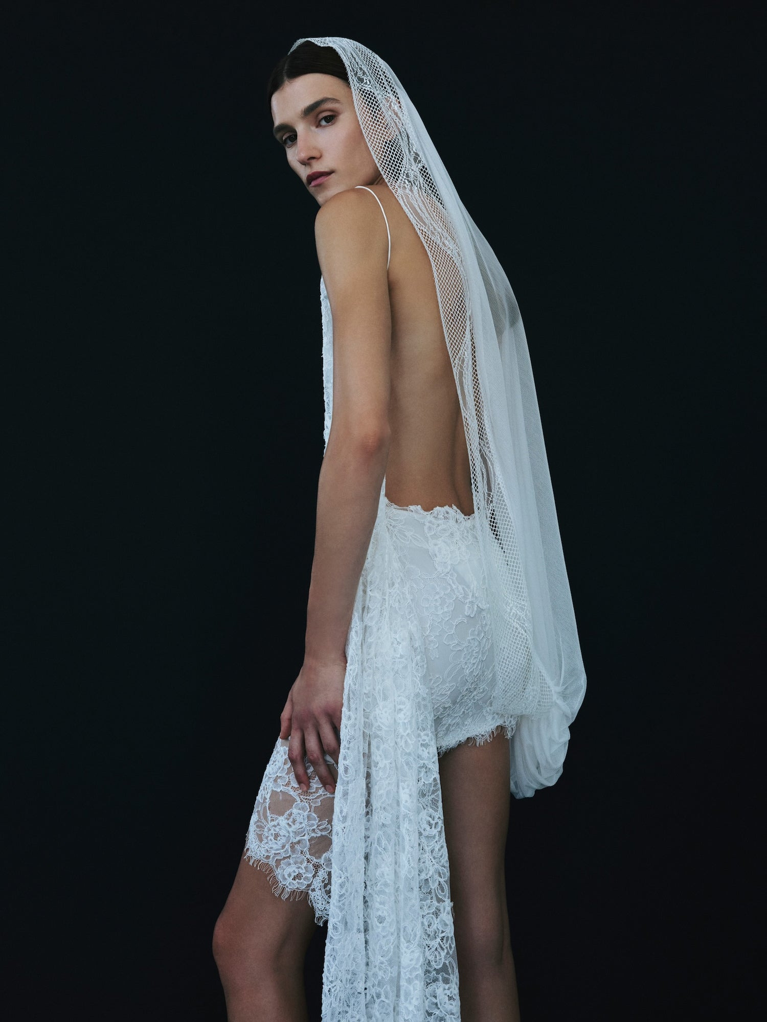 Floating Lace Mini Dress - 6