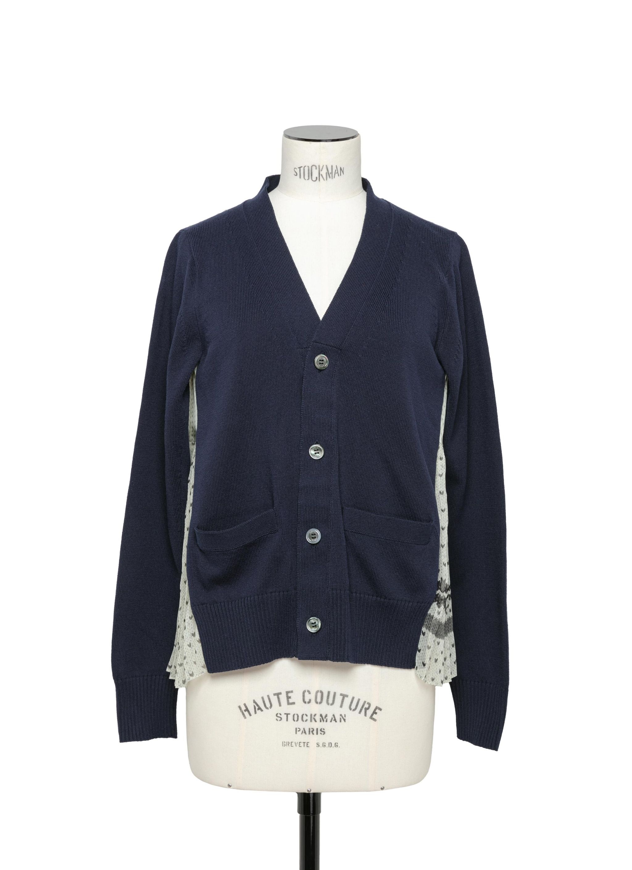 Pattern Knit Print Cardigan - 1