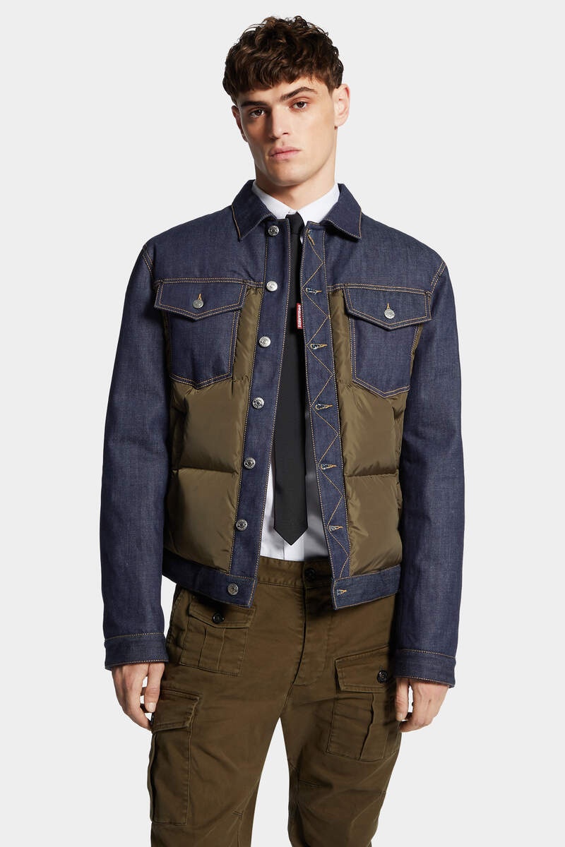 HYBRID PUFFER JEAN JACKET - 3