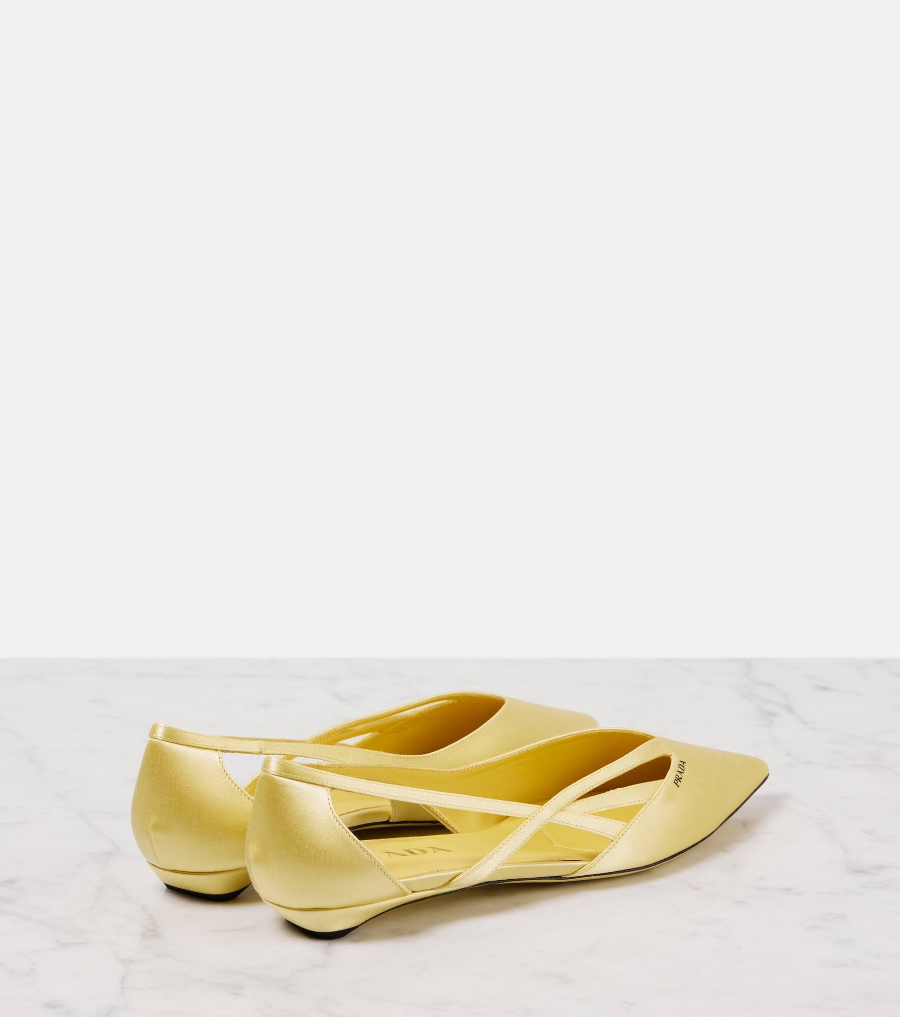 Logo satin ballet flats - 2