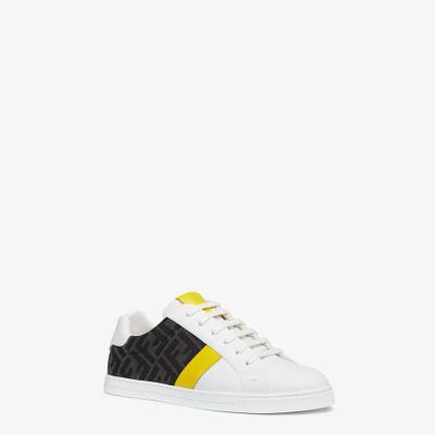 FENDI White leather low-tops outlook