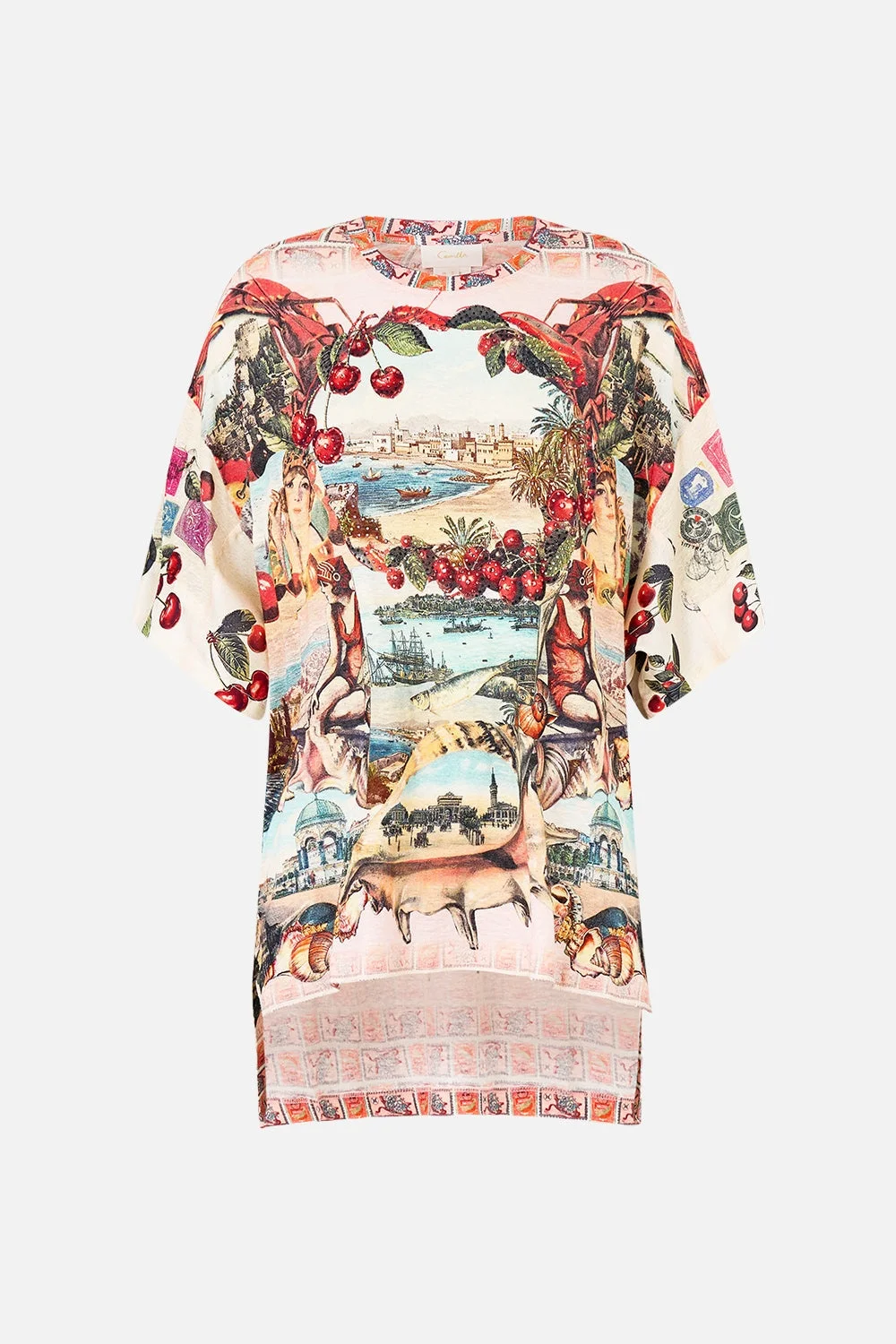 PANELLED SIDE SPLIT TEE - 1