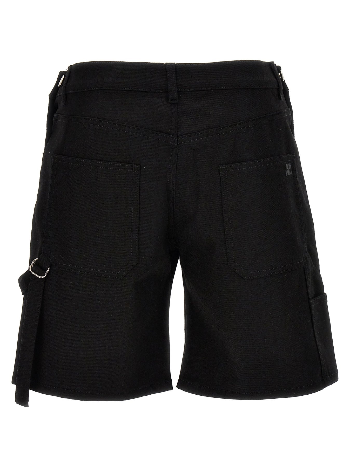 ショートパンツ COURREGES Women Shorts  Burmudas 125JPA297PA0043 9999BLACK Courrèges Black Belted Mini Shorts In 9999 Black | ModeSens