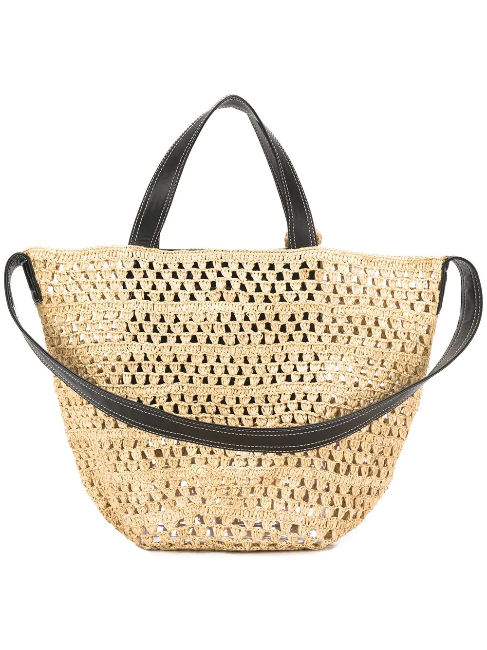 woven raffia tote - 1