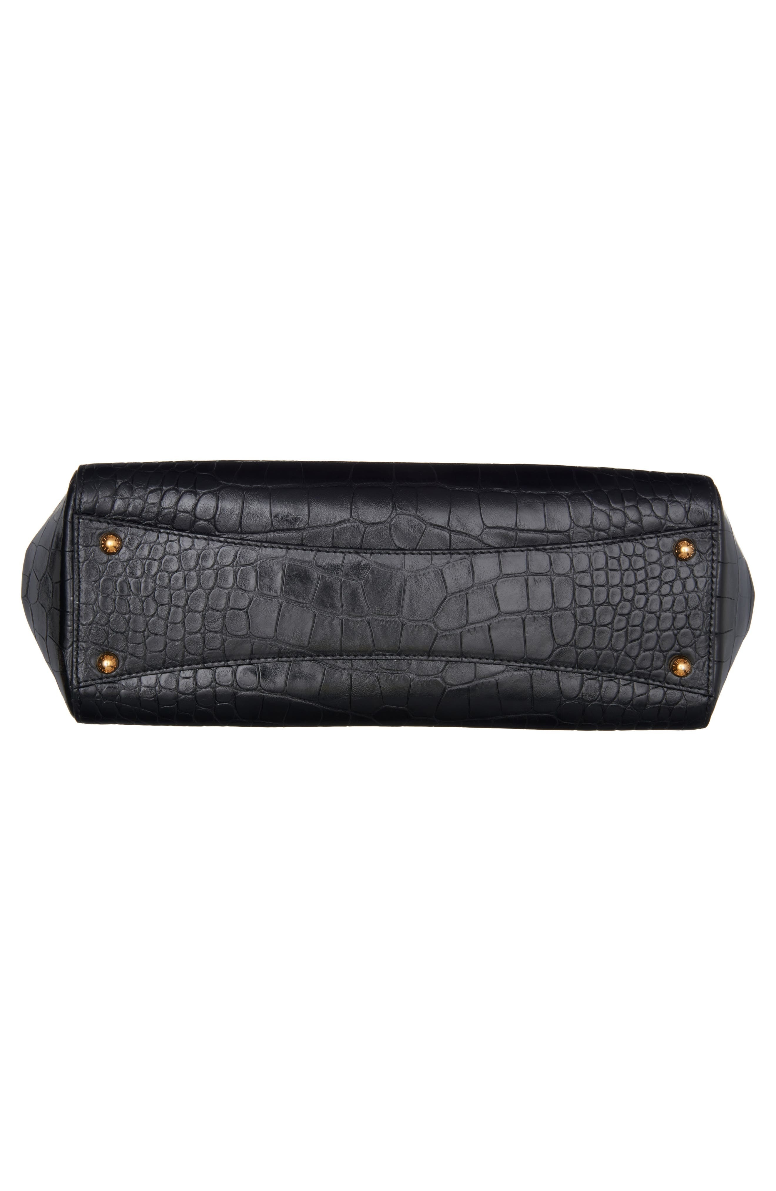 Dolce&Gabbana Marlene Everyday Croc Embossed Bag in Nero at Nordstrom - 5