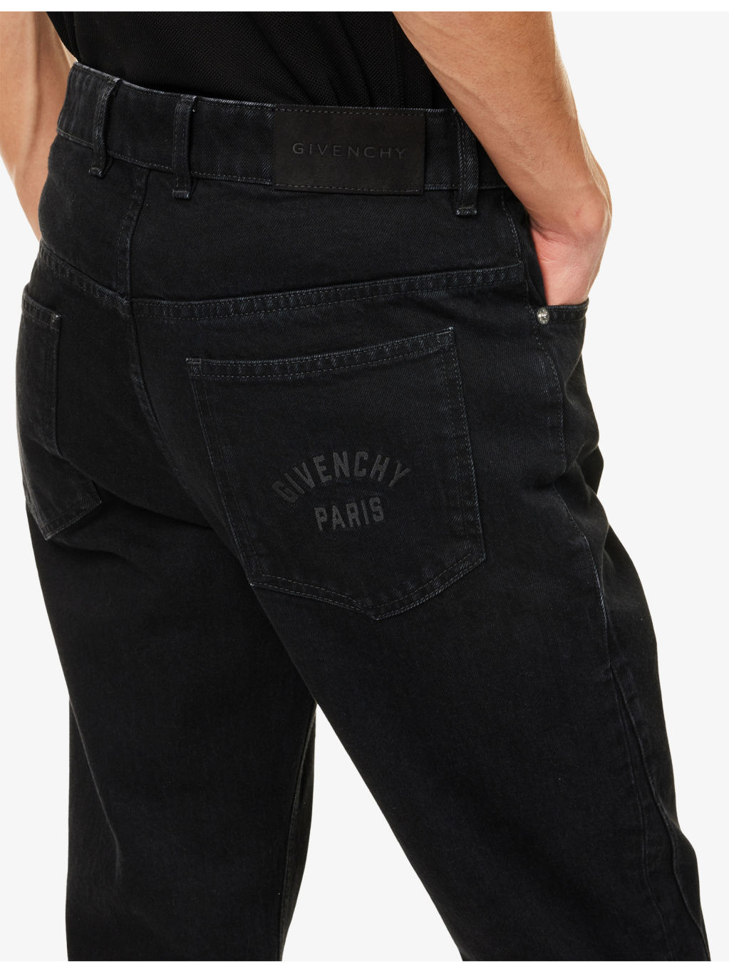 Embroidered-Logo Straight-Leg Denim Jeans - 5