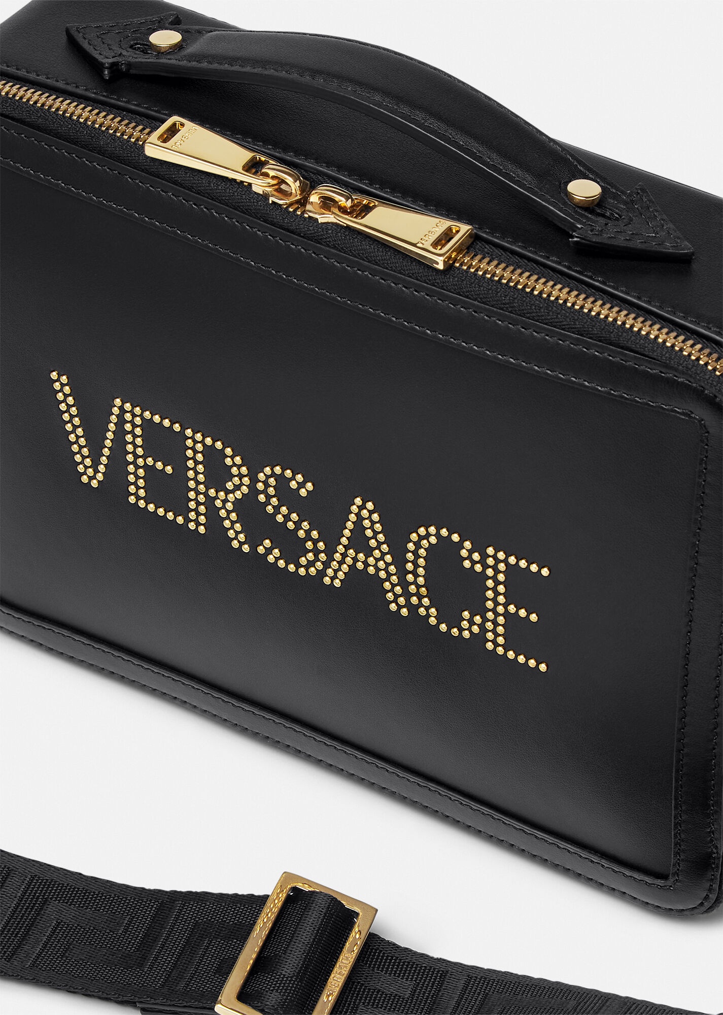 Studded Logo Messenger Bag - 5