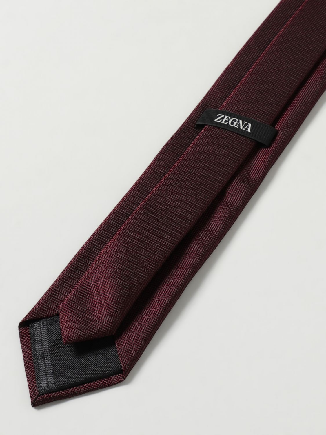 Zegna Tie Men Burgundy - 2