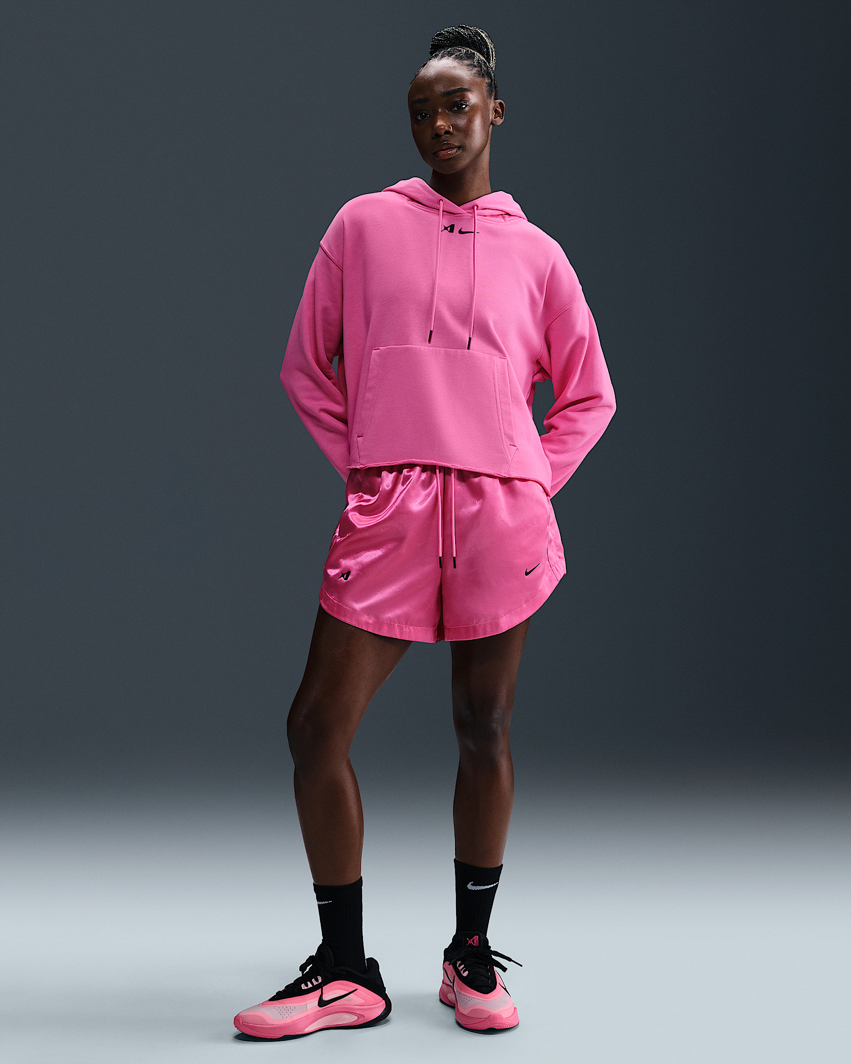 A'ja Wilson Women's Oversized Cropped Basketball Hoodie - 4