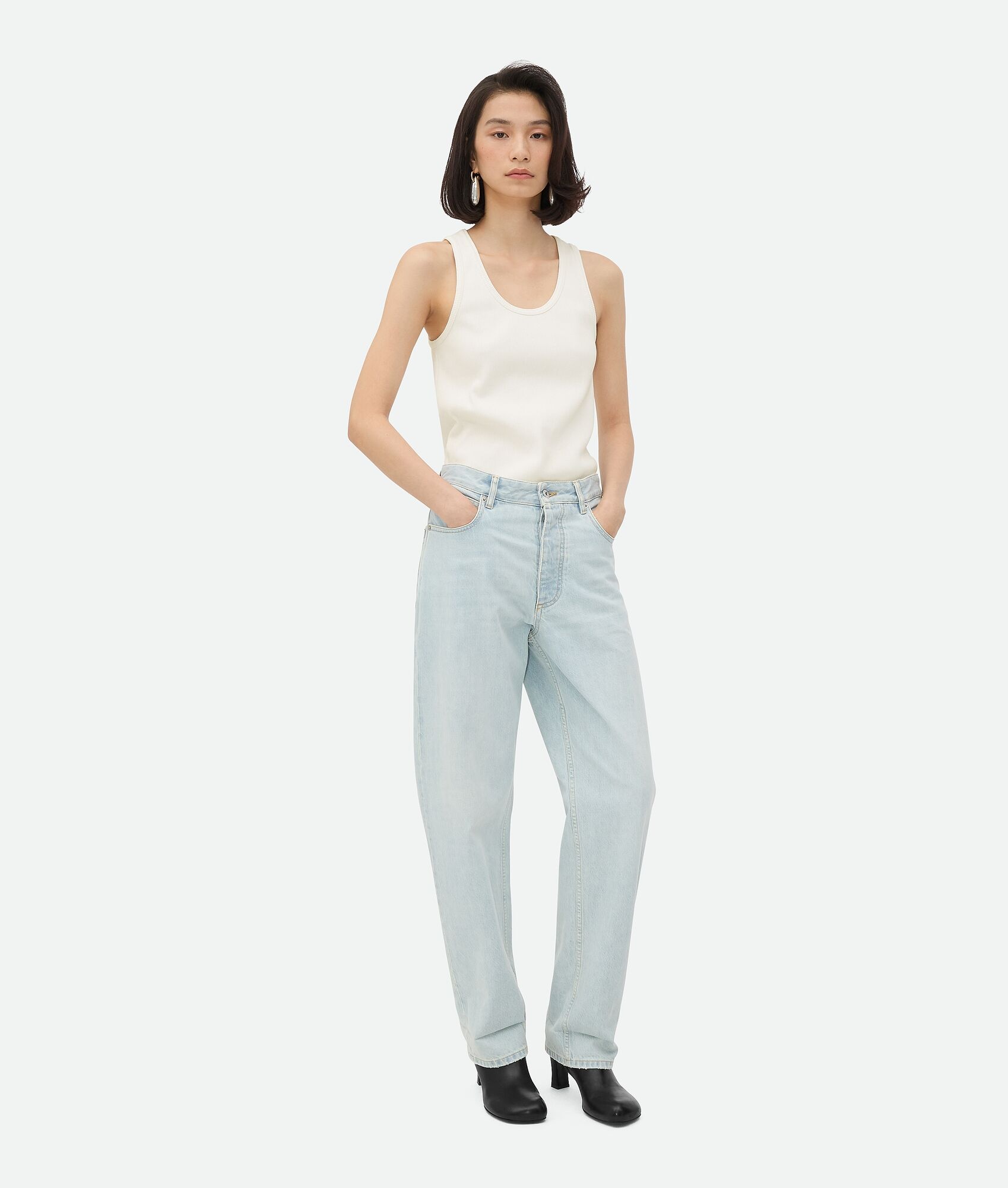 Extra Bleached Turned Up Jeans - 4