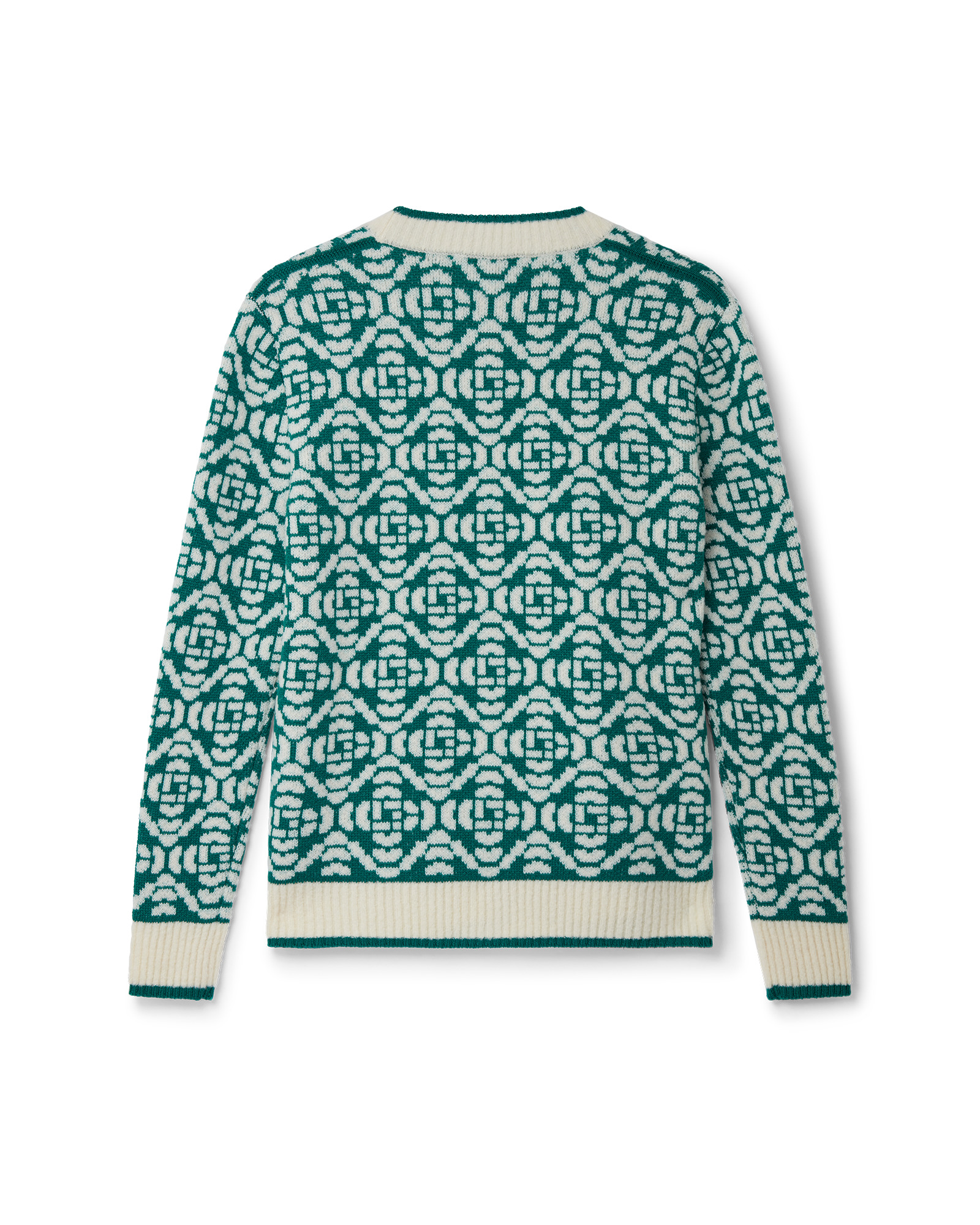 Green Monogram Cardigan - 2