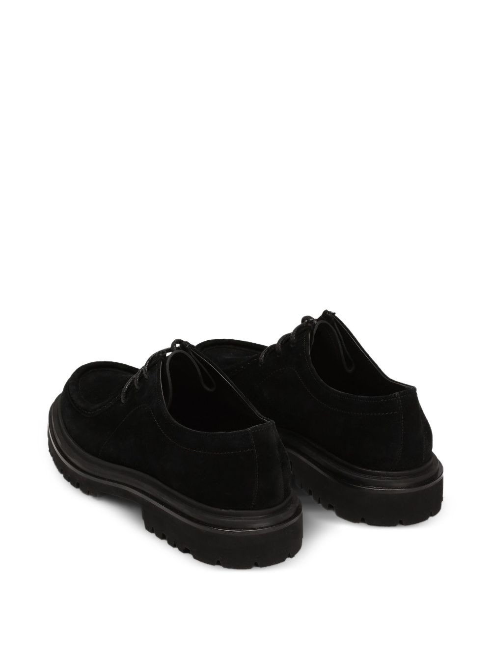 suede lace-up derby shoes - 4