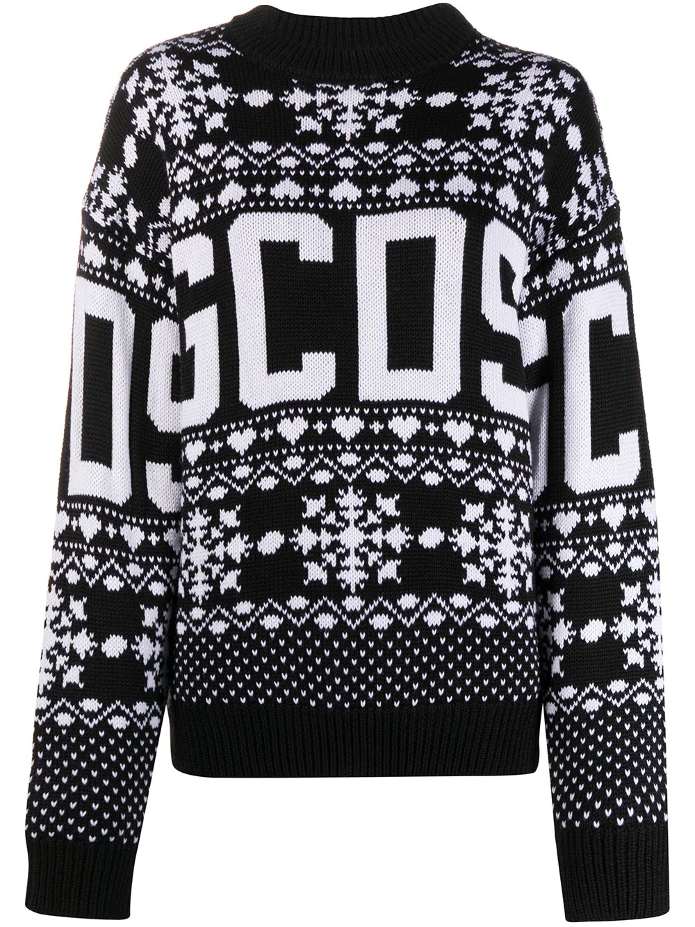 logo-jacquard sweater  - 1