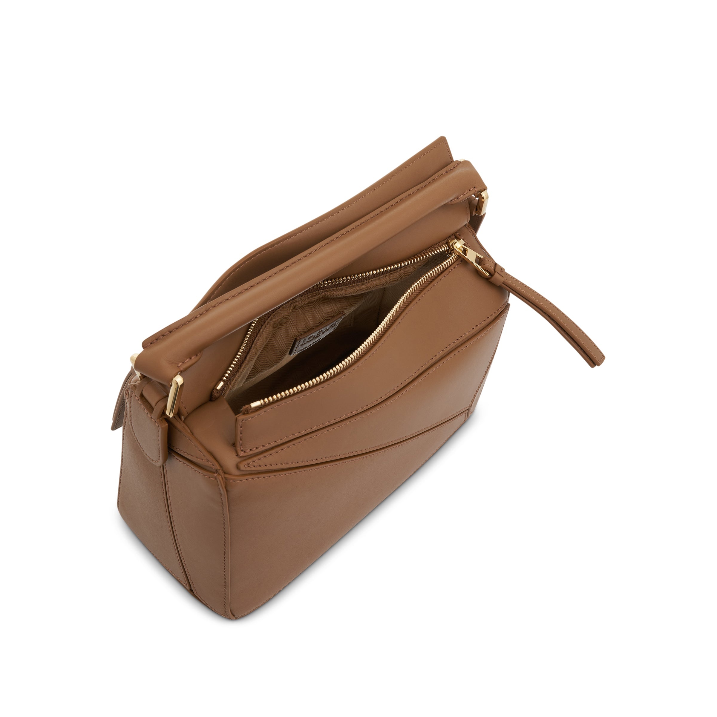 Small Puzzle Bag in Satin Calf in Oak - 4