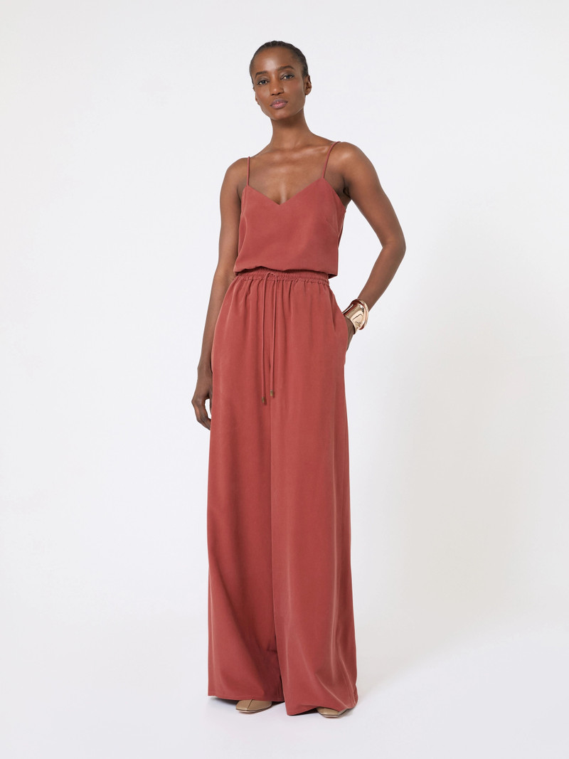 Max Mara Silk canvas top - TERRA COTTA outlook