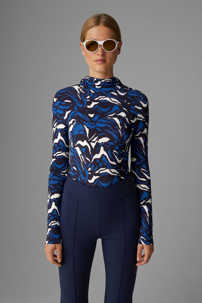 Oliana Hooded long-sleeve top in Blue - 2