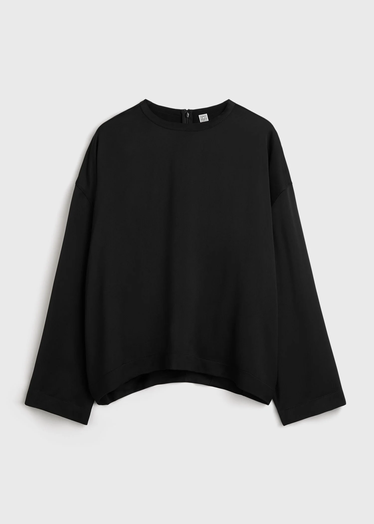 Boxy satin top black - 1