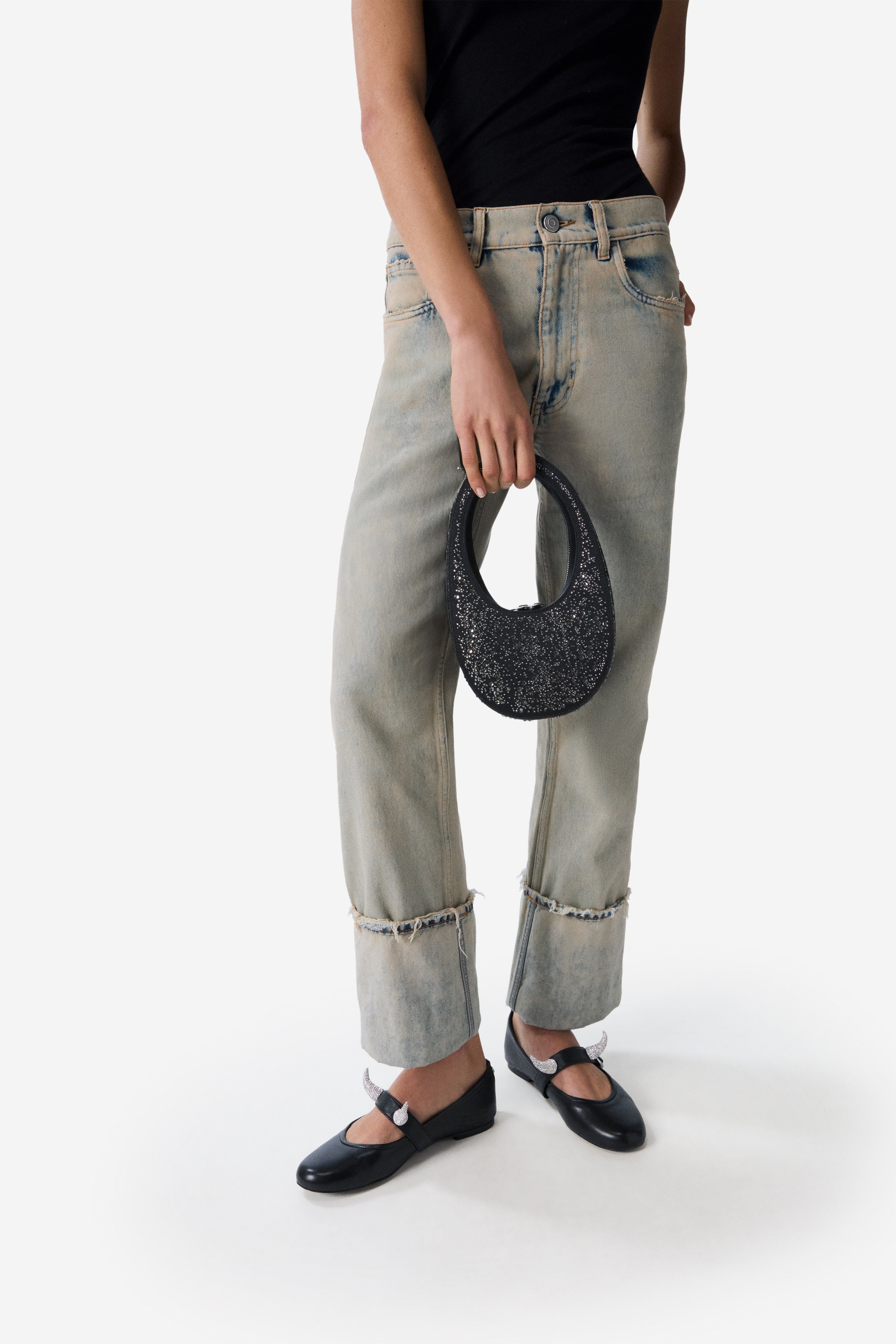 Crystal-Embellished Mini Swipe Bag - 5