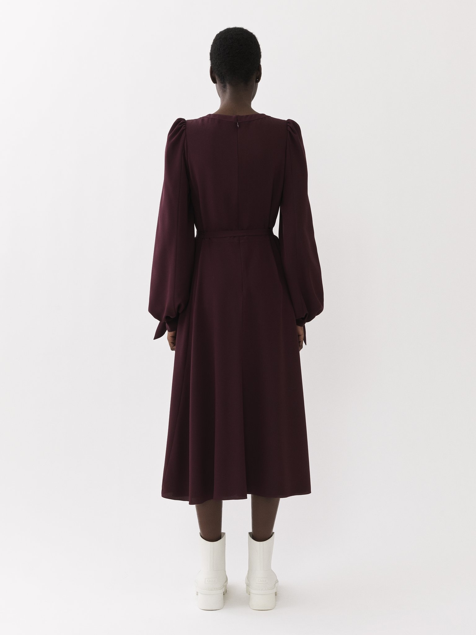 LONG SLEEVED MIDI DRESS - 4