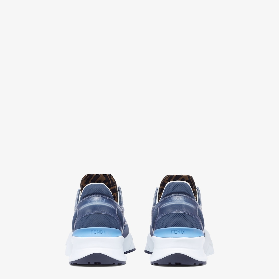 Slip-on sneakers with adjustable elastic laces, FF stopper and corrugated sole with engraved F. Fend - 3