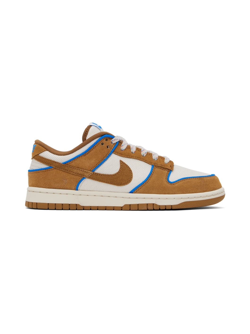 Beige & Tan Dunk Low Sneakers - 1