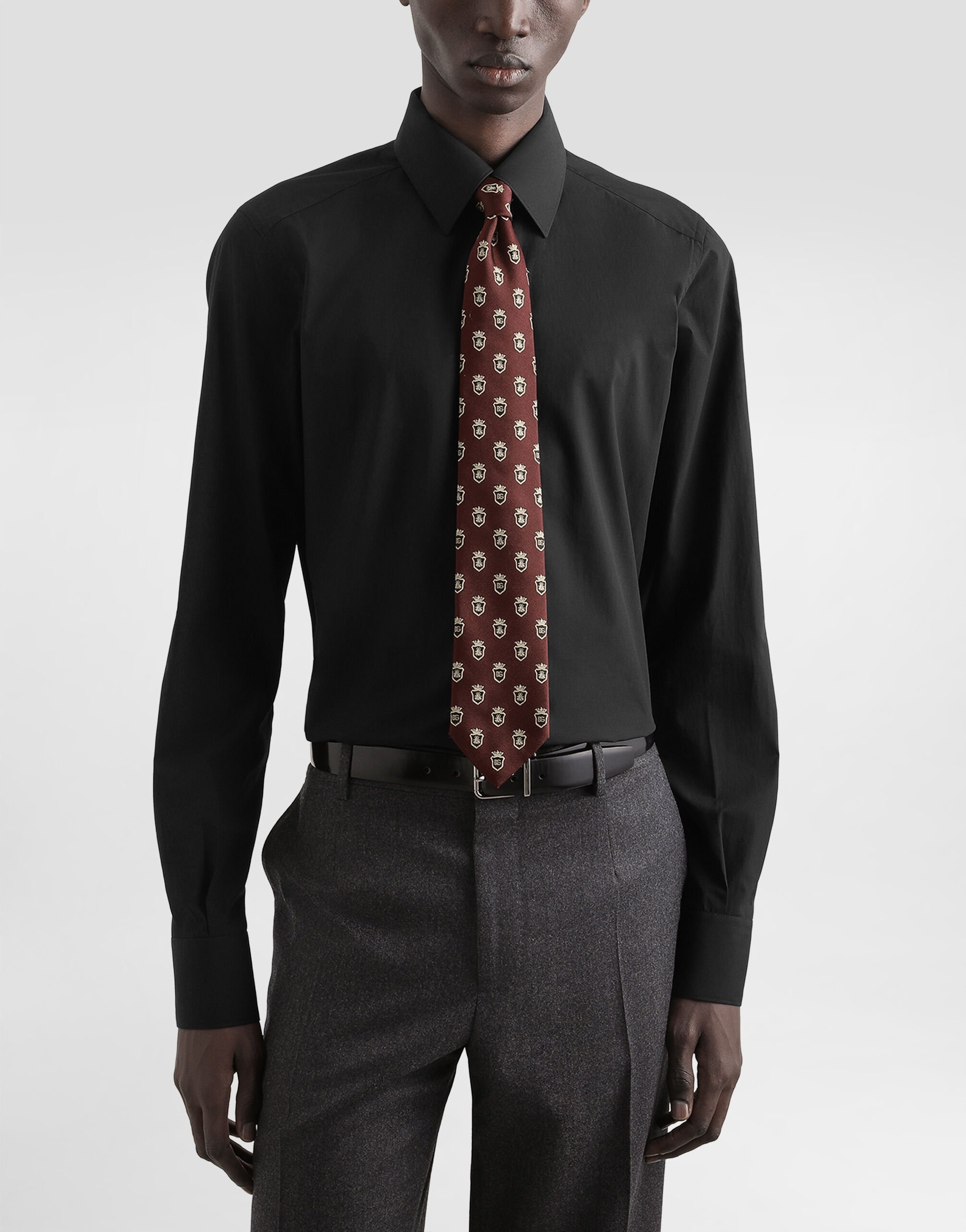 Jacquard tie with heraldic shields - 2