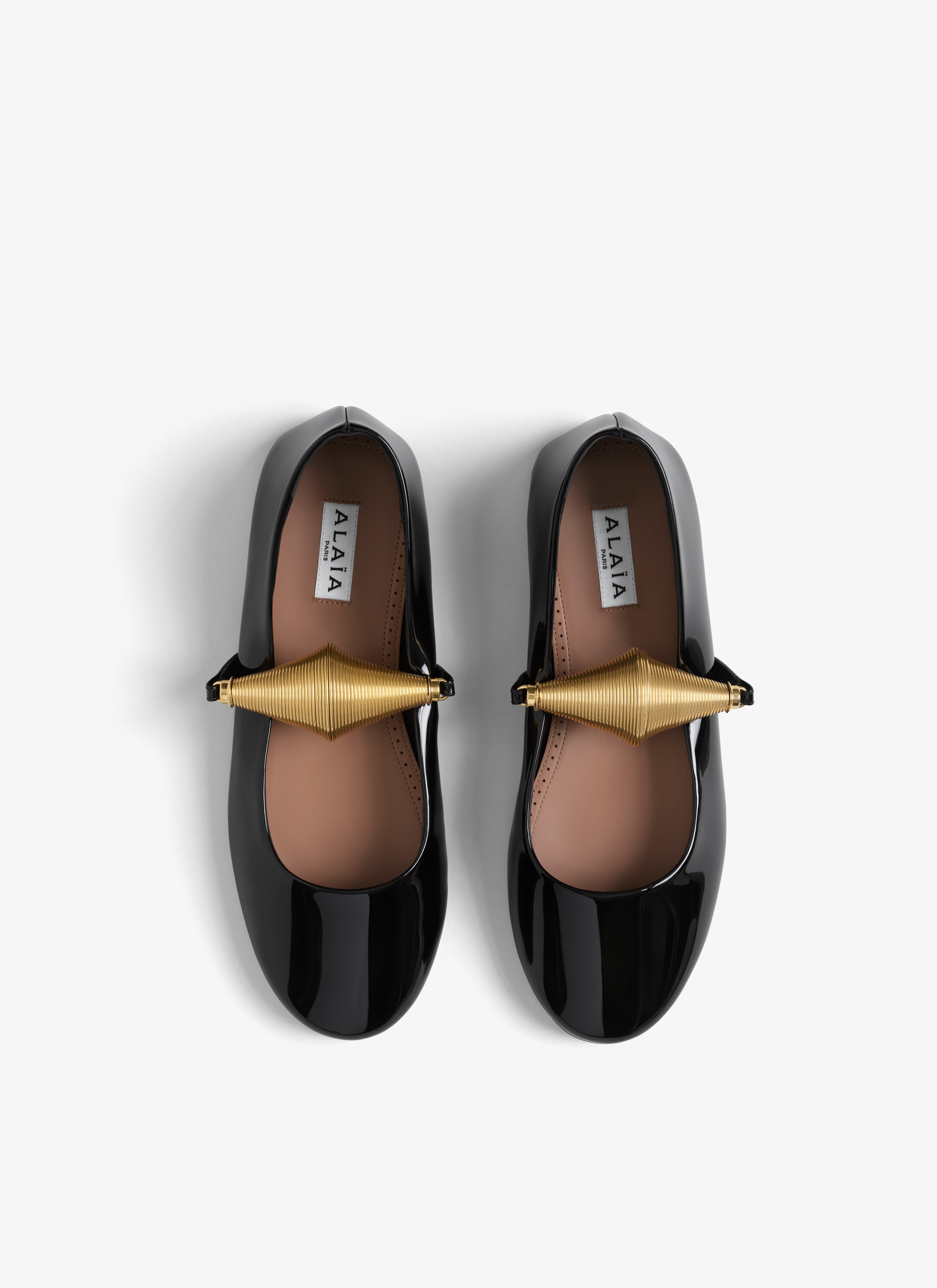 JEWEL BALLET FLATS IN PATENT LEATHER - 3