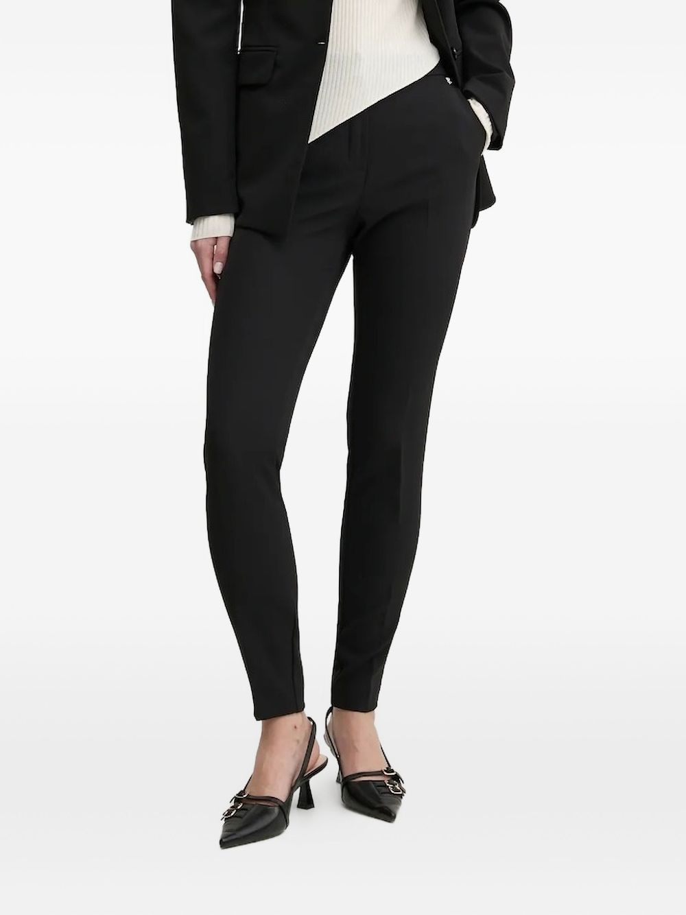 logo-plaque tailored trousers - 1