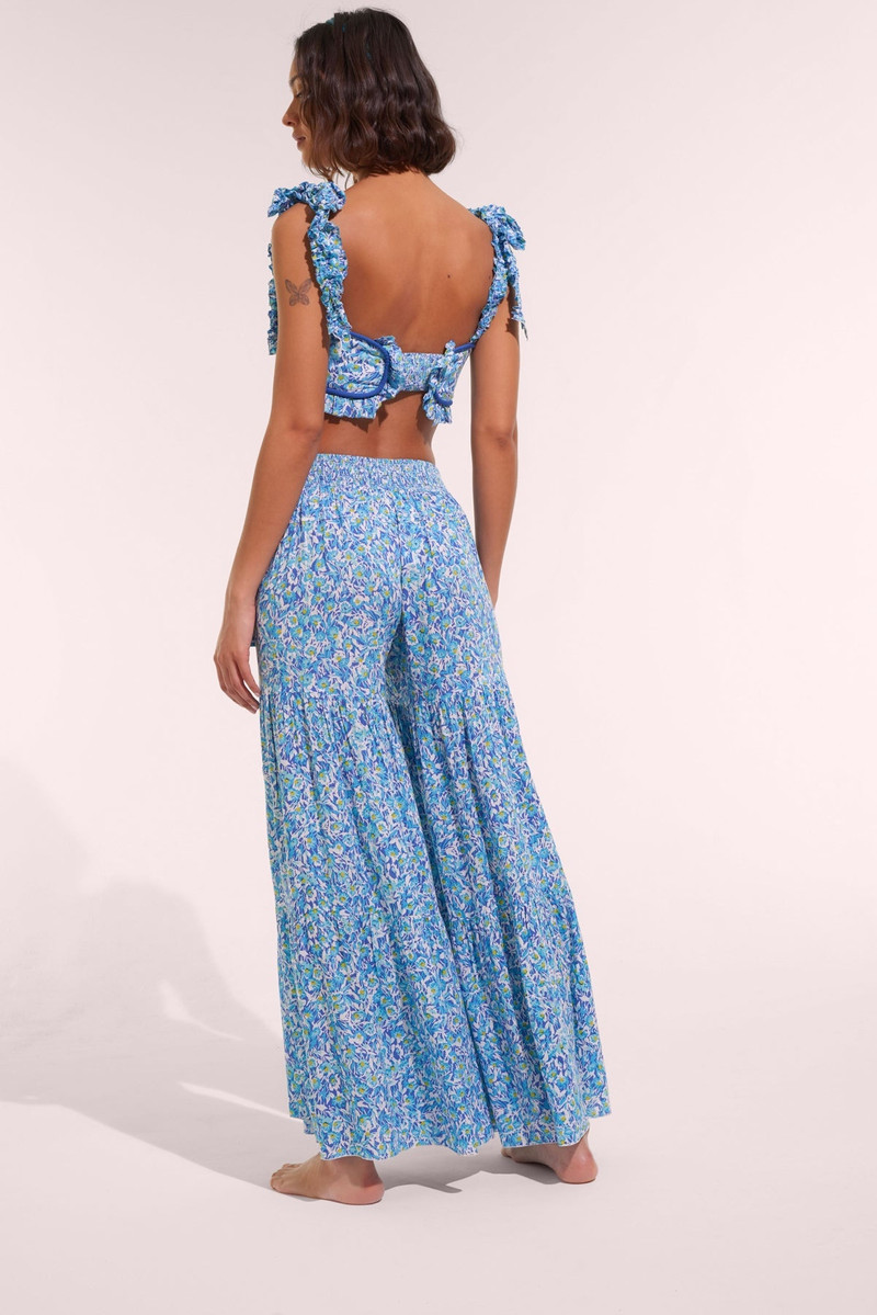 Poupette St Barth Pant Soledad - Blue Ocean Flowers outlook