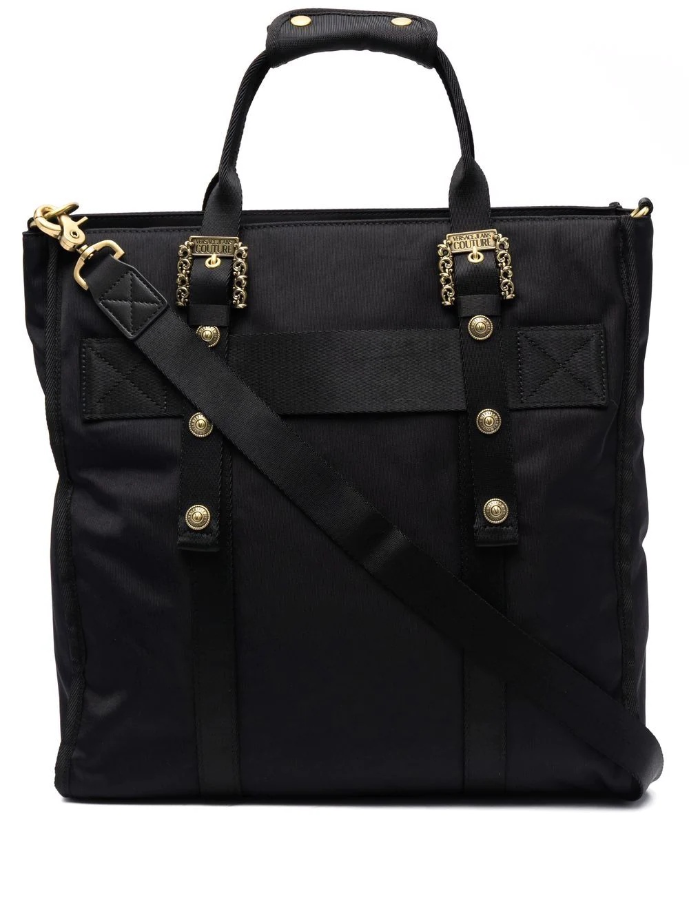 decorative-buckled detail tote bag - 1