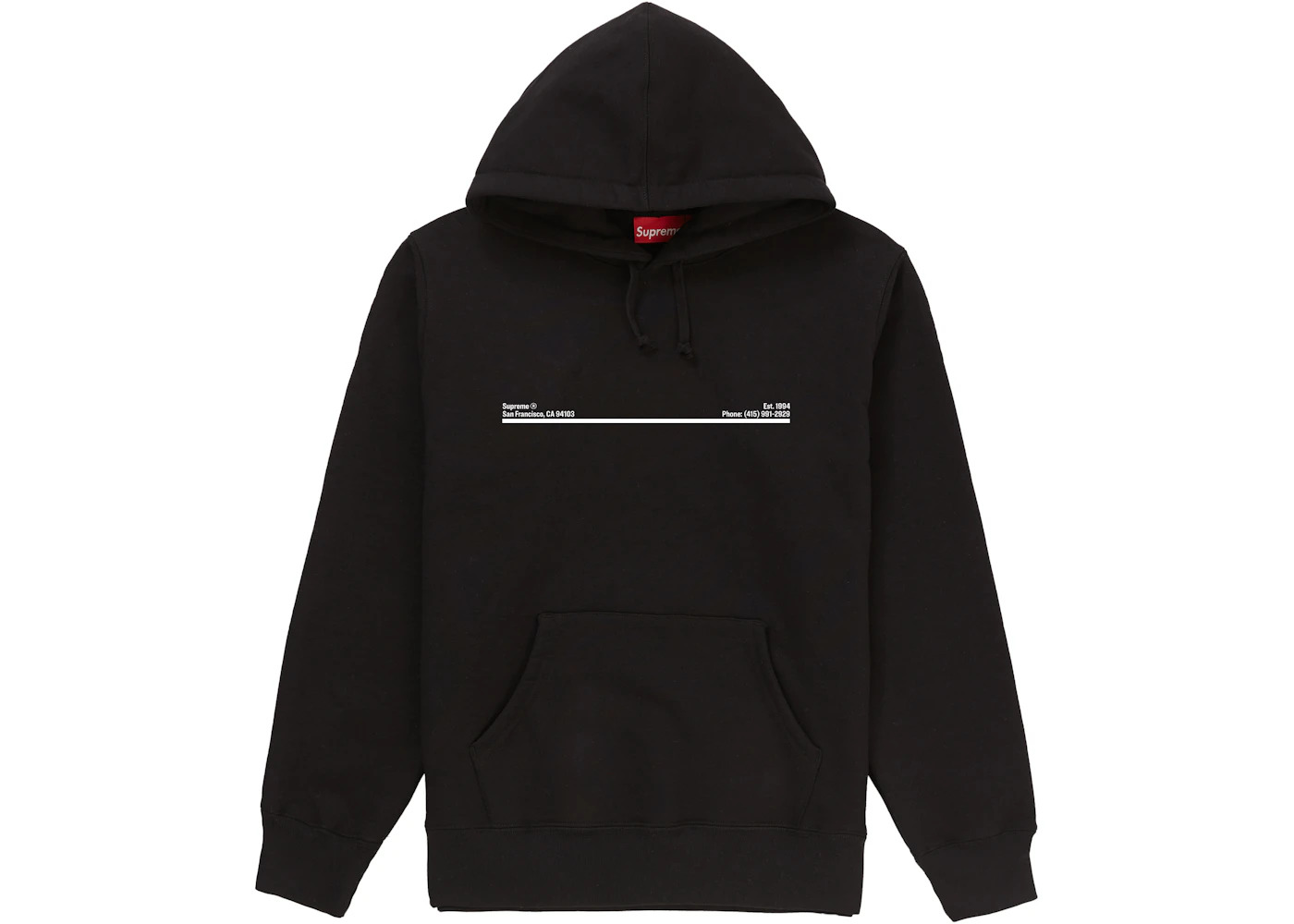 Supreme Shop Hooded Sweatshirt Black San Francisco - 1