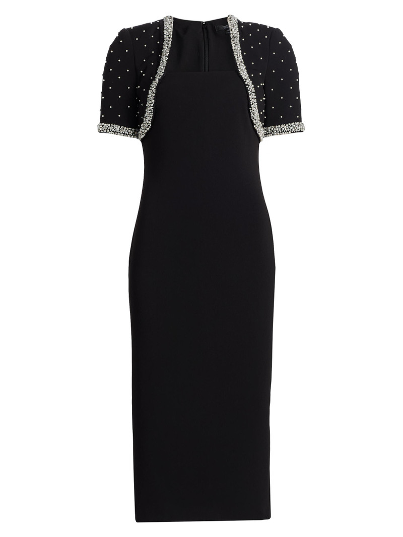 Women's Embellished Bolero Cocktail Dress - Black 1