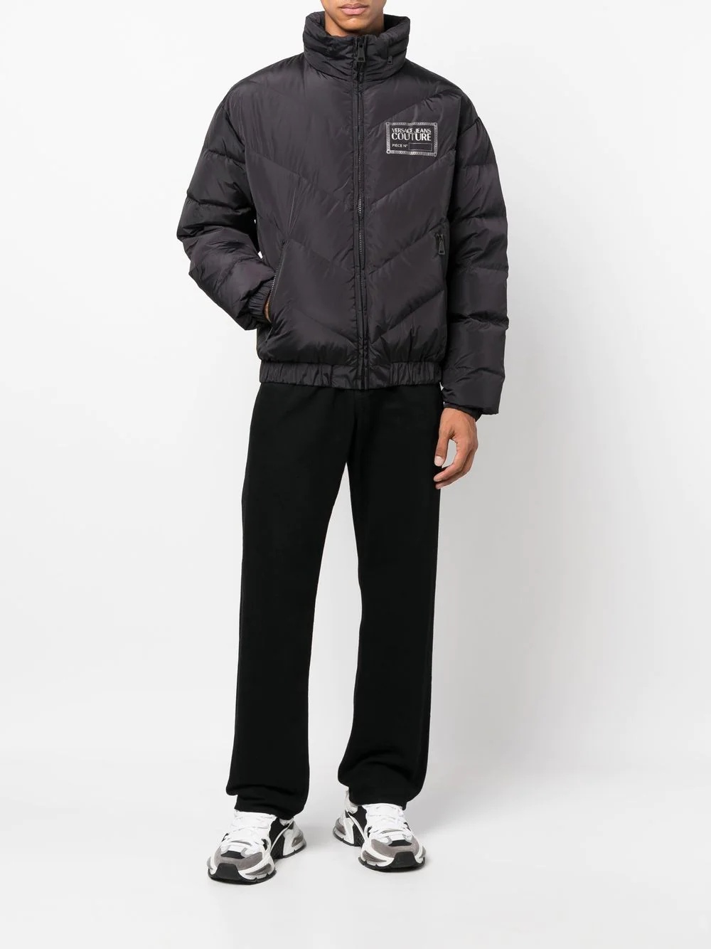 chest logo-print padded jacket - 2