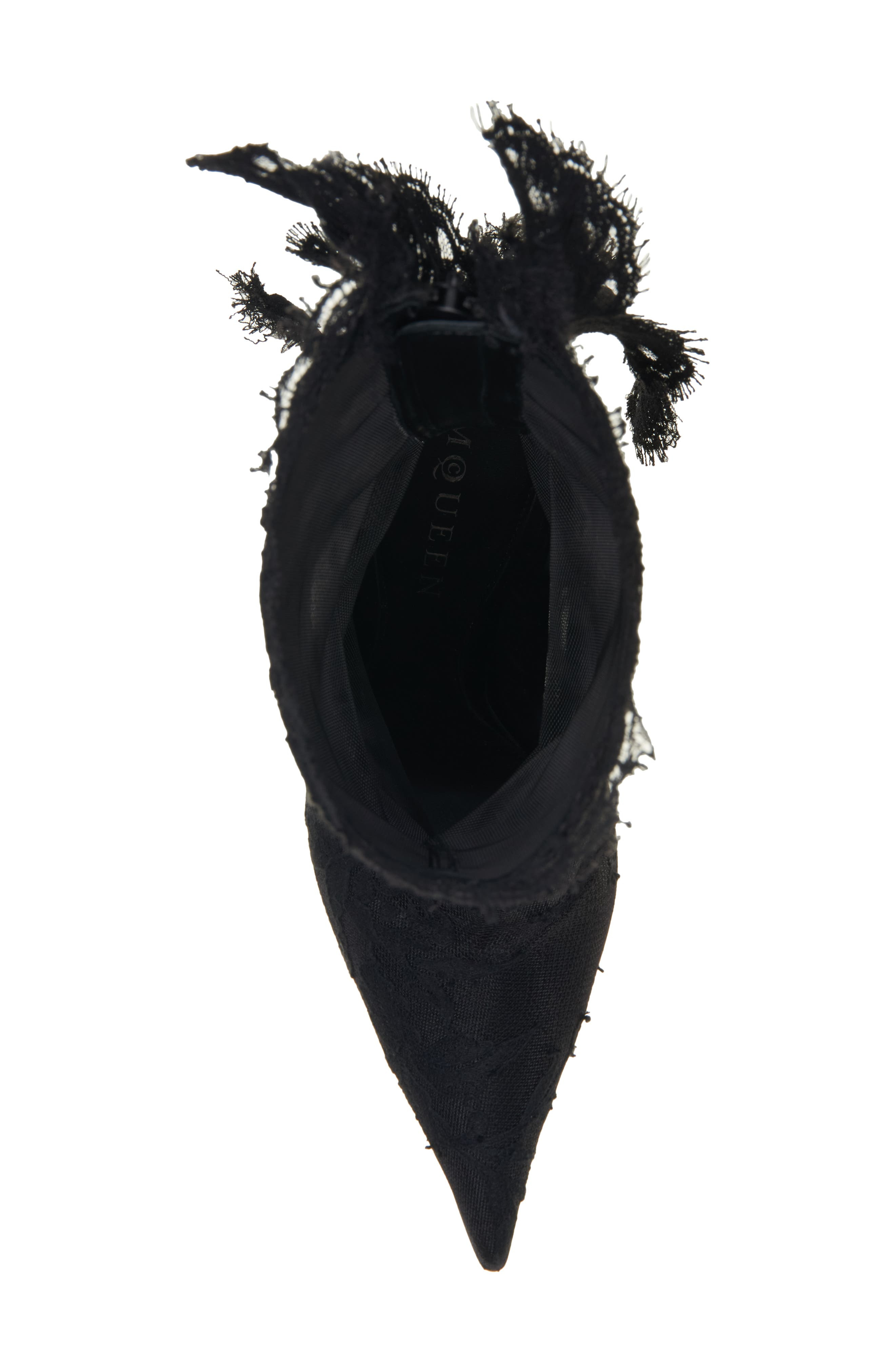 McQueen Pointed Toe Lace Boot in Black at Nordstrom - 5