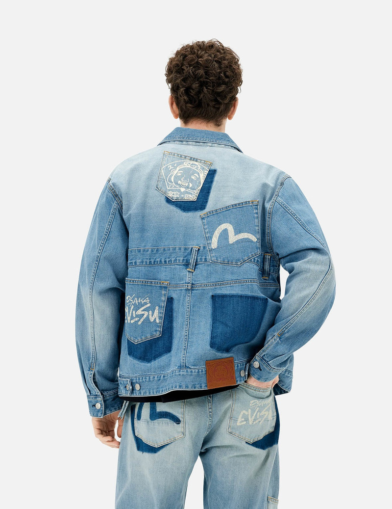 Deconstructed with Multi-pocket Loose Fit Denim Jacket 5